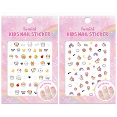 투미니 키즈 네일 스티커 2종 세트, T017 + T018, 1개