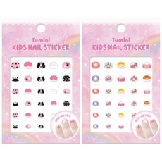 투미니 키즈 네일 스티커 2종 세트, T003 + T004, 1개