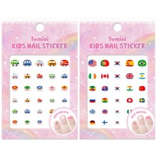 Tomini 兒童指甲貼片 兩件組, T011+T012, 1組