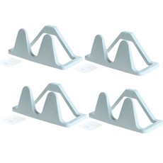 심플 디자인 간편 다용도 신발정리 걸이대 블루, 4개