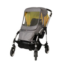 wowbaby Bugaboo Bee3 Bee5 Plus專用四季推車防風罩, 深灰色