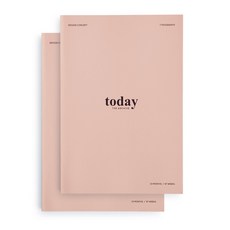 FUNNYMADE 萬年型日誌, 淡粉色, 2本