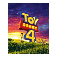 I LOVE PAINTING 玩具總動員 4 人物繪圖套組 40 x 50 厘米, 14牛仔日落