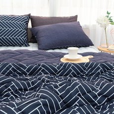 LaMonte 人字紋印花超細纖維寢具組