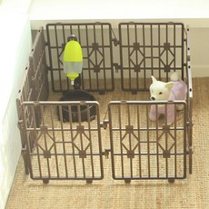 two two Pet 寵物 Naepuma 圍欄 8片, 棕色, 1個