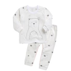 兒童Gomtaengi長袖提花內衣上下套裝