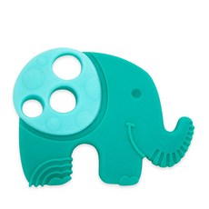 마커스앤마커스 감각발달 치발기, 노꼭지, 그린코끼리 올리, 1개