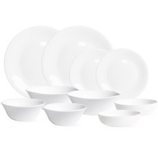 Bormioli Rocco Bacchile Granada 雙人餐具居家組 10件組, 白色, 餐具5種