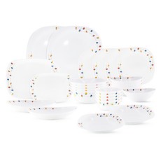 Baci e Fiore 4人餐具組 20入, 白色, 餐具6種