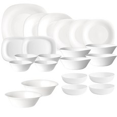 Bachile Granada 4人份餐具居家組 22件組, 白色, 餐具8種
