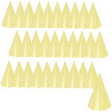 PARTYSHOW 棒棒糖派對尖頂帽, 黃色, 30個