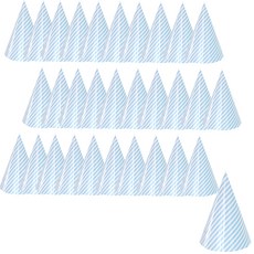 PARTYSHOW 棒棒糖派對尖頂帽, 天空藍, 30個