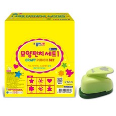 JONG IE NARA 1套形狀沖頭, 星星、雪花、愛心、花朵、小雛菊、熊, 1組