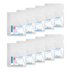 Heemang Office Point 半透明異端L型文件, 100個, 白色