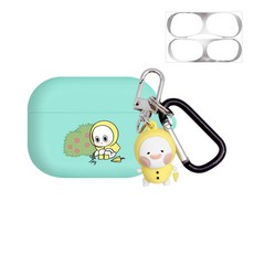 OMPANGi 微笑鑰匙圈彩色果凍AirPods Pro保護殼 + 防鐵粉貼紙, 單一商品, 雨衣