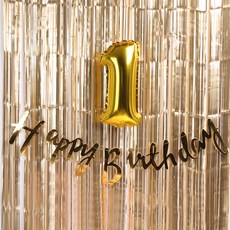 PARTYHAE 閃亮生日派對裝飾套組 1, 金色, 1套