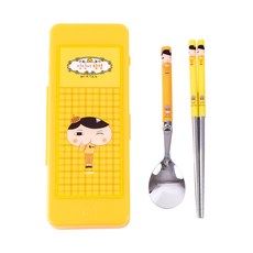 LILFANT 屁屁偵探湯匙筷子餐具盒組 OT5996, 混色, 1組