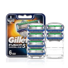 Gillette 吉列 刮鬍刀替換刀片, 6件, 1個