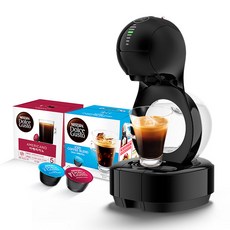 NESCAFE 雀巢咖啡 Dolce Gusto LUMIO膠囊咖啡機 黑色+咖啡膠囊 隨機出貨 2入, 9777