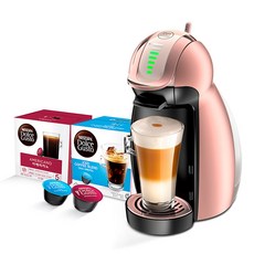 돌체구스토 지니오2 캡슐 커피머신 핑크 + 캡슐 2박스 랜덤 발송 + 캡슐 쿠폰, 9771