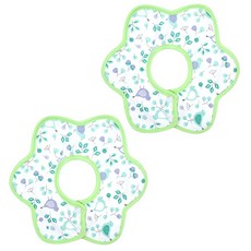 BEBENIZ 花邊按扣防水圍兜 2入