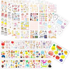 Crystal Fancy 99入貼紙組 模造紙36款x2張 + 透明27款, 混合色, 1套