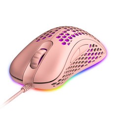 ABKO HACKER A800 3389 超輕 RGB 遊戲鼠標 A800, 粉色的