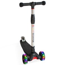 켈리앤스테판 광폭 LED 탈착식 라이트킥보드, 제트블랙, 1개