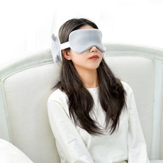 Bydeco 迷你熊睡眠眼罩抱枕, 灰色