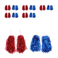 LivingDA 金屬應援彩球 紅色 2入 + 藍色 2入, 12套, 混合顏色