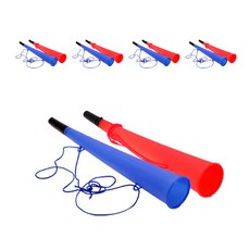 長款加油喇叭 紅色 5入 + 藍色 5入 組, 混合顏色, 1套