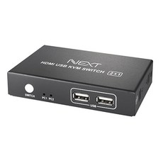 NEXT 2對1 USB HDMI KVM 無電源雙螢幕切換器, NEXT-7102KVM-4K, 1個