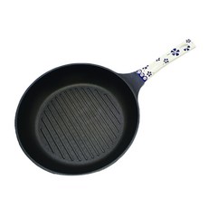 파뷔에 그릴팬 블루플라워, 28cm, 1개