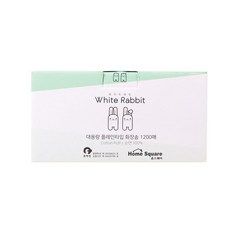 화이트래빗 플레인타입 대용량 화장솜, 1200개입, 1개