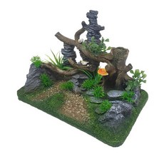 Amazon 鳥蘑菇一體式魚缸裝飾, 1個