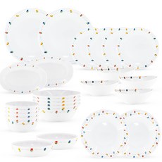 Baci Le Sweet Spring 4人餐具組 24p, 韓式餐具 8種, 混合顏色