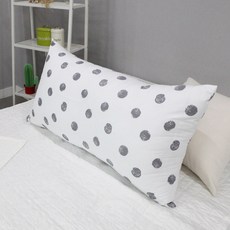 Beaumonde 法蘭絨圓點大抱枕, 白灰色