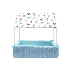 pecanori 寵物防撞床, 藍色 PECA5111B, 1個