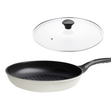 스위스투가르투 다이아몬드코팅 그릴팬 + 유리뚜껑 세트, 28 cm, 1개