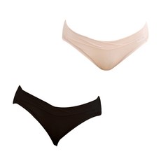 Prebella Petite Mariee 低腰V型純色孕婦內褲組 2色入