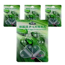 Working Farm愛心形狀隔板多功能黏貼橡膠 4組, 混色