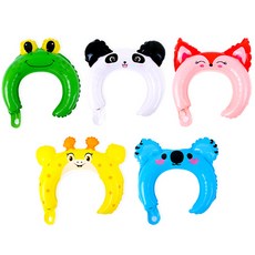 indi.k 動物生日氣球髮箍 5件組, 混合顏色, 1套