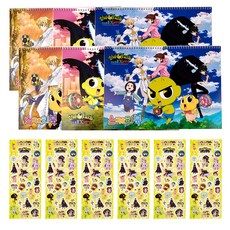 신비아파트 스케치북 3탄 A타입 2p + B타입 2p + C타입 2p 스티커 6p, 345 x 245 mm