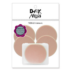 Darkness 圓形NBR粉撲 5入組, 單一顏色, 1套