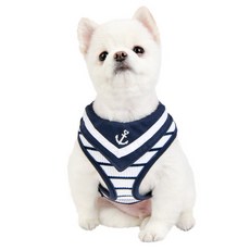 핑카홀릭 강아지 코비 하네스 A형 면 가슴줄 NAUA-HA7601, 오프화이트, 1개