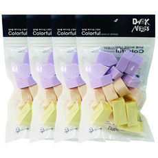 다크니스 컬러풀 메이크업 스펀지 25p, 혼합색상, 4개