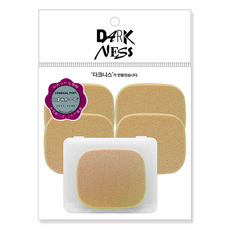 Darkness 方形NBR粉撲 5入組, 單一顏色, 1套