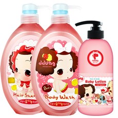 ddung 沐浴露+洗髮乳+乳液, 1組