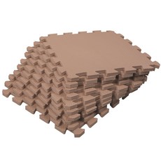 拼接地墊 10入, 棕色