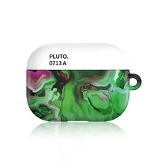 Byeoldaseot 이지쏙 AirPods Pro 硬殼保護殼, 單一商品, 大理石冥王星